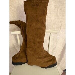 Darker Wavs knee high foldover/sleeved boots